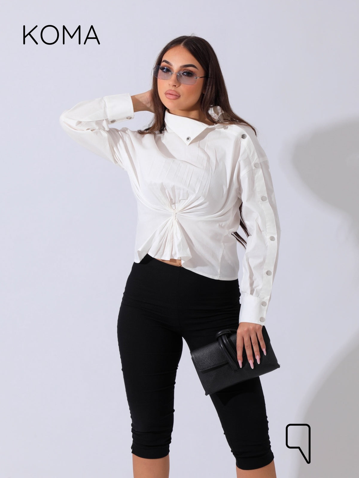 issy snap-button Shirt - OffWhite