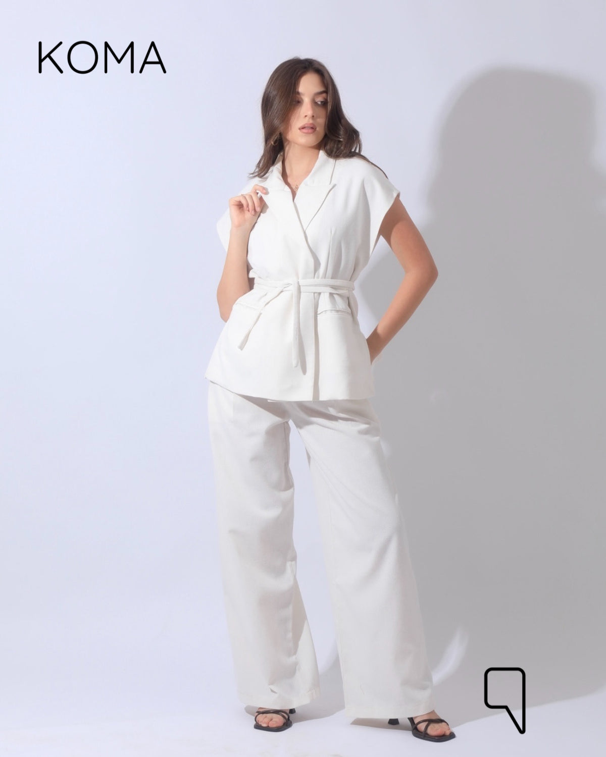 Ariel Lose Fit Trousers - White