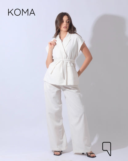 Ariel Lose Fit Trousers - White