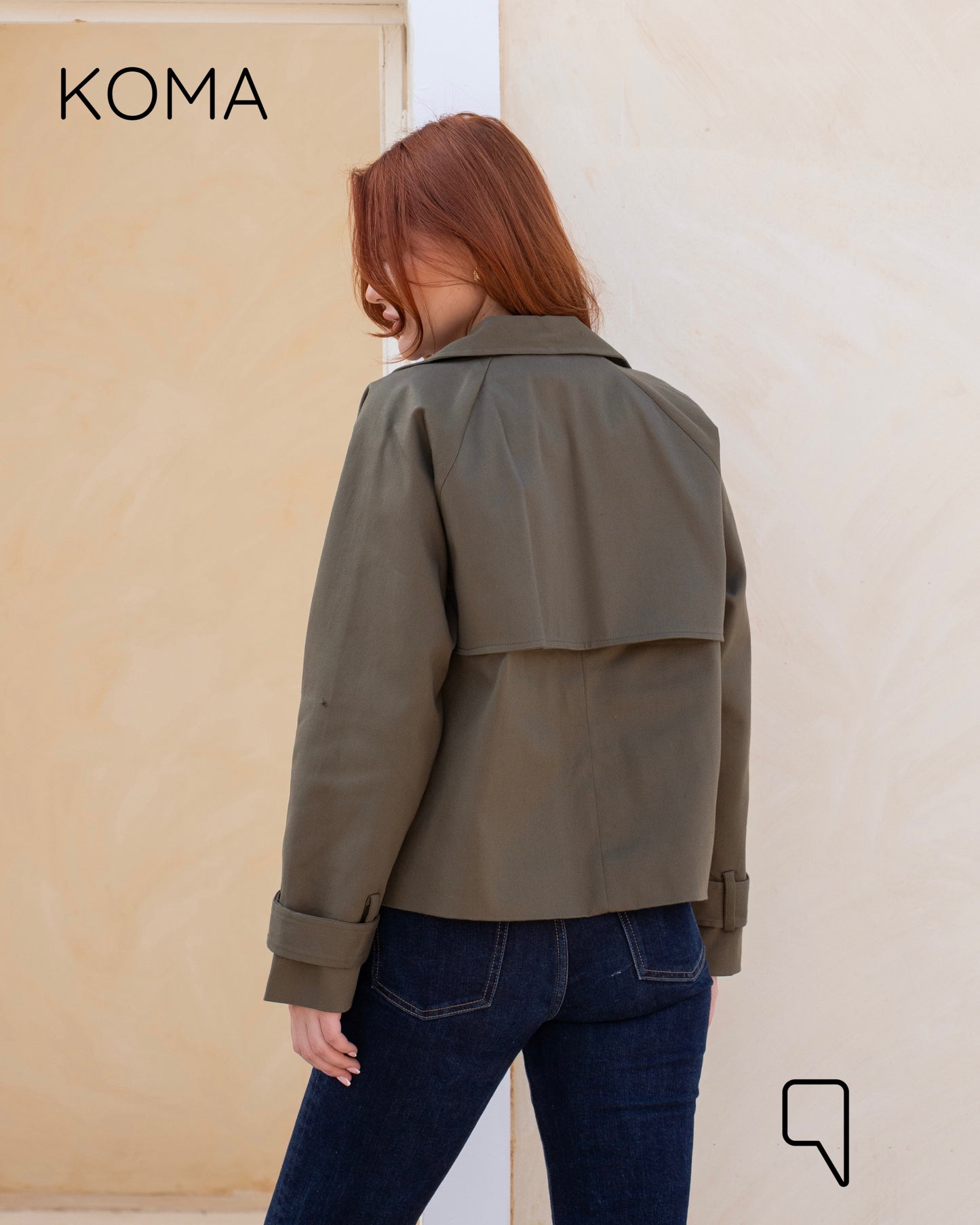 Rochelle Lose Trench Jacket - Olive
