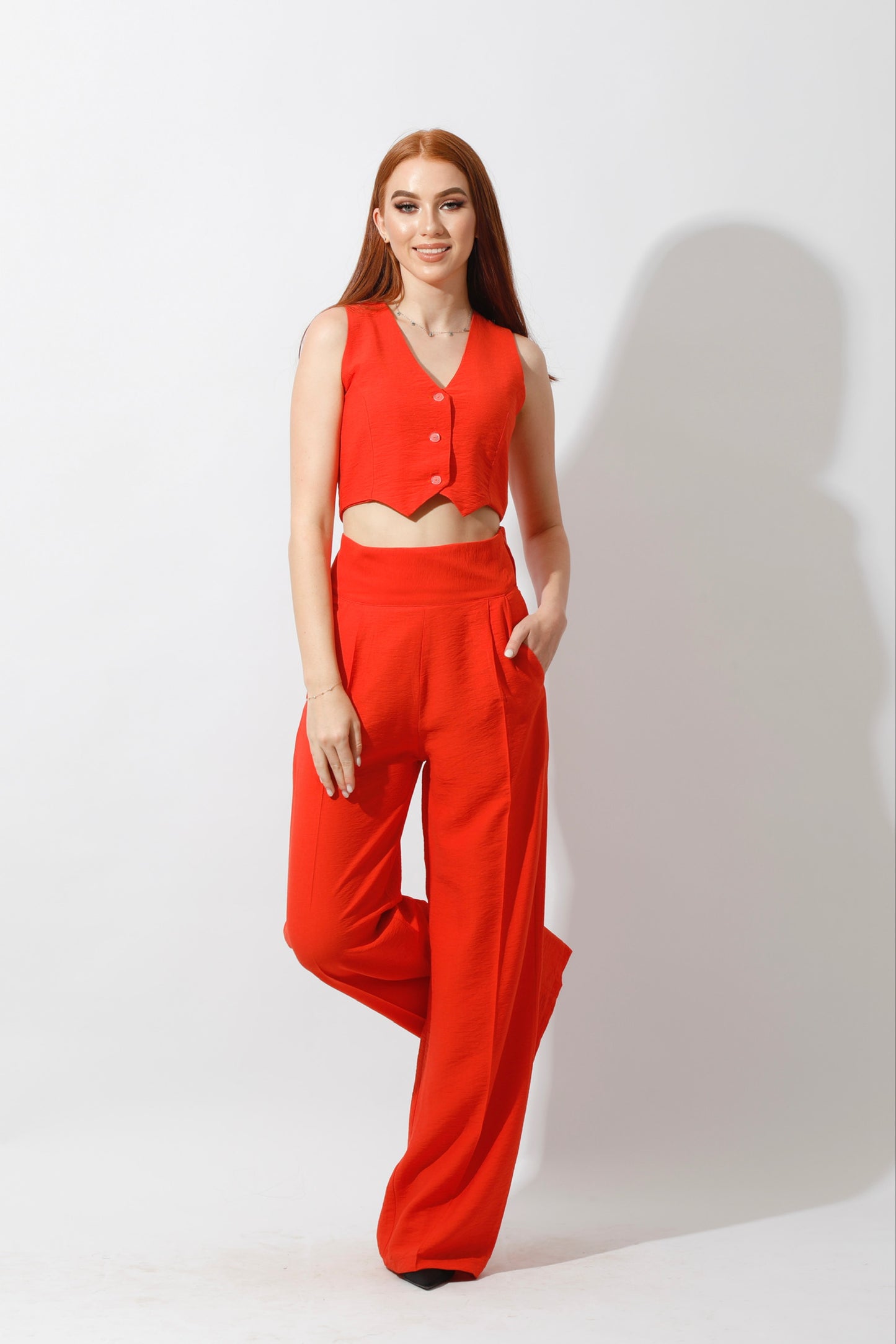 Co-Ord Vest Set - Orange