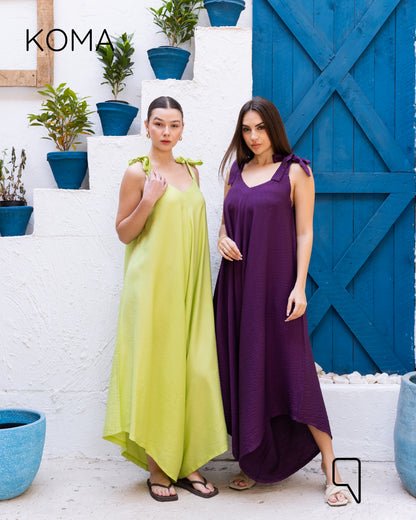 Tied Up Lose Jumpsuit - Purple