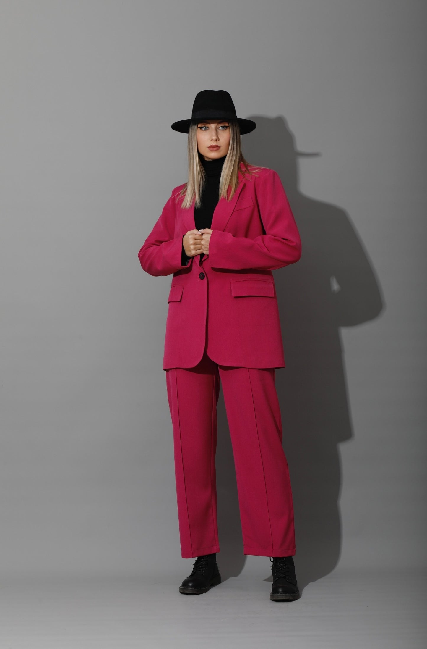 Tailored Oversized Suits - Barbie Pink