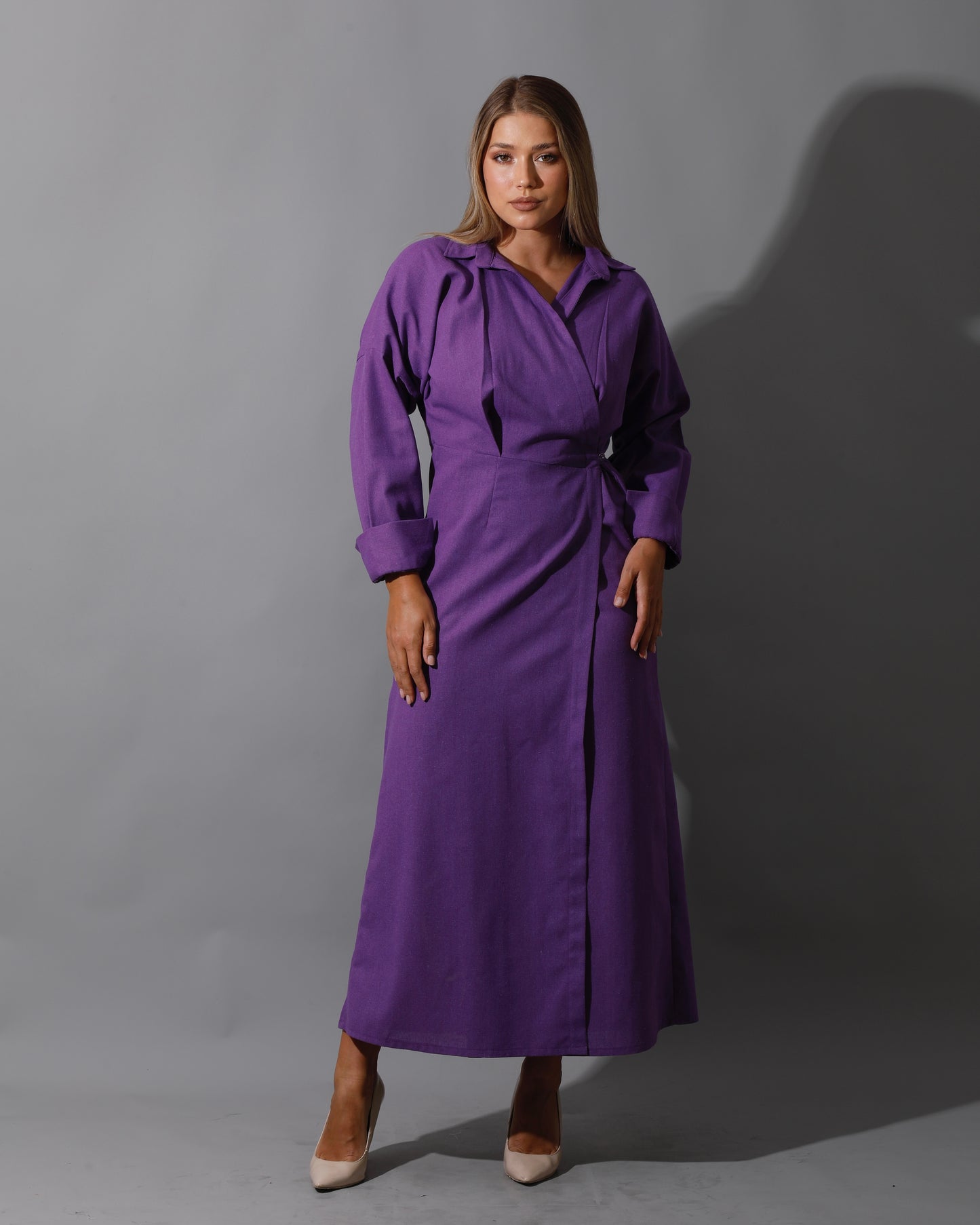 Wrapped Maxi Dress - Purple