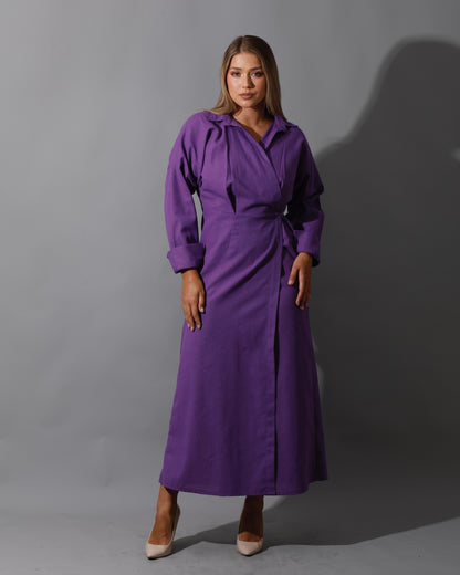 Wrapped Maxi Dress - Purple