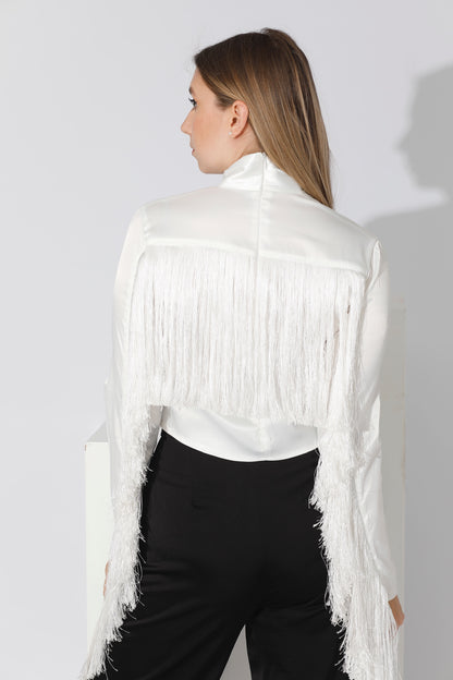 Fringed Blouse - White