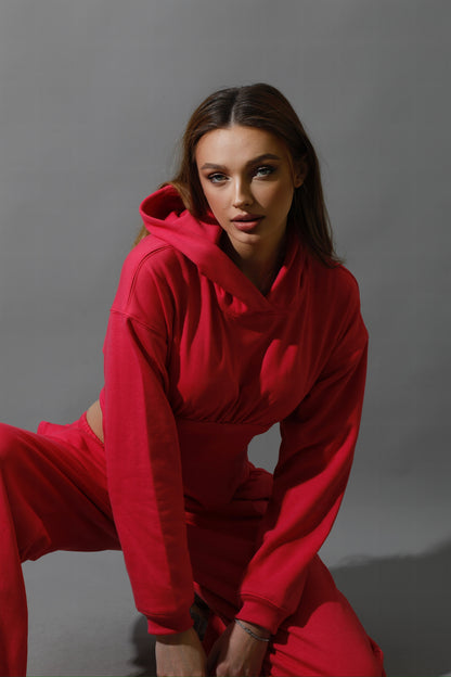 Corset Hoodie Set - Barbie Pink