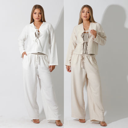 Co-Ord Short Cardigan - Beige