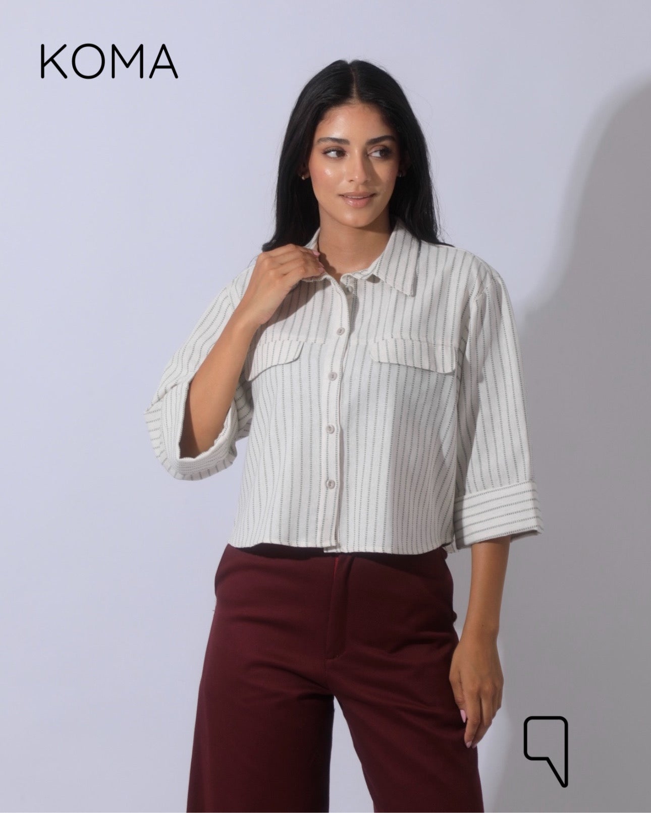 Paloma Striped Blend Shirt - Olive