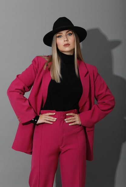 Tailored Oversized Suits - Barbie Pink