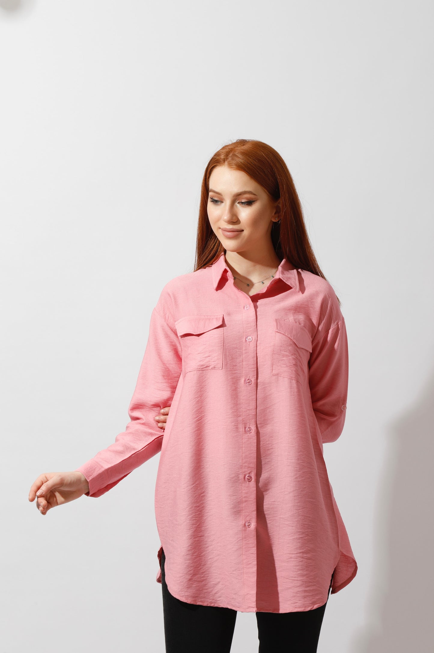Shirt ‏with Two Pockets - Rose