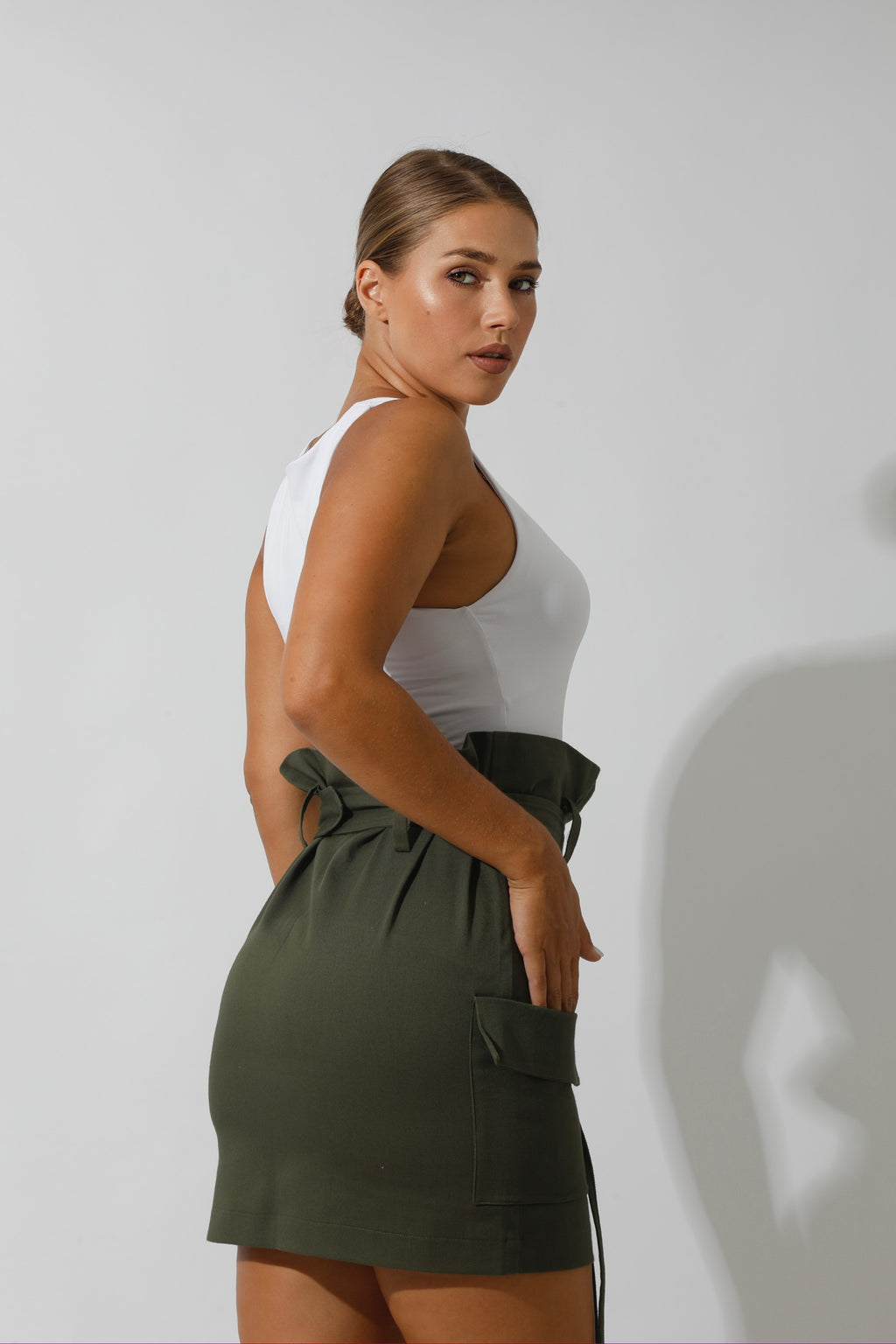 Baggi Short Skirt - Olive