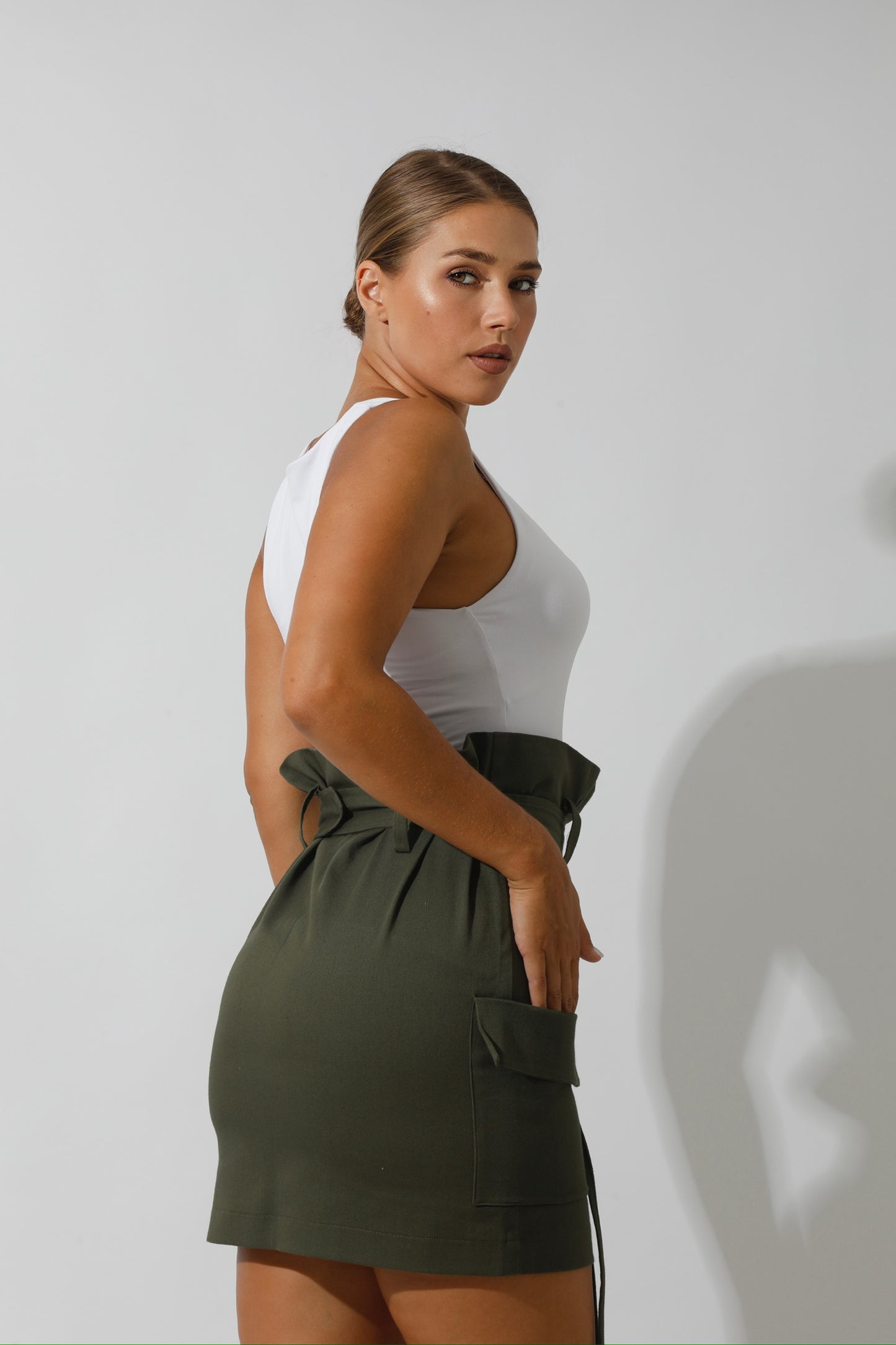 Baggi Short Skirt - Olive