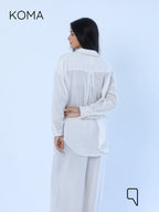 Matilda Long Sleeves Shirt - Striped Beige