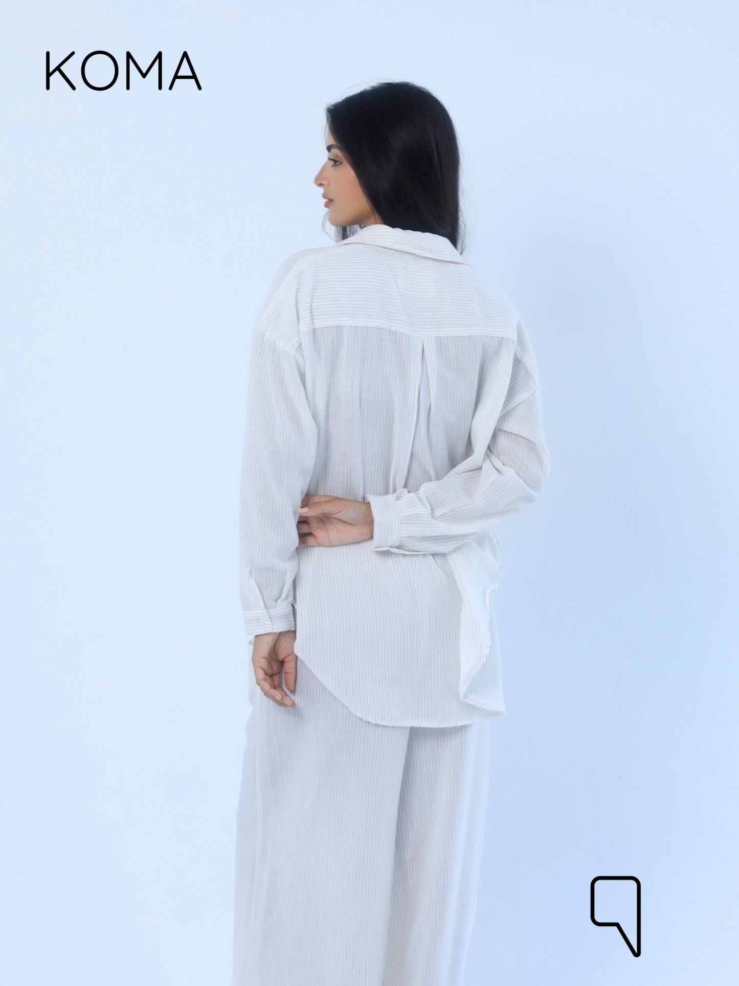 Matilda Long Sleeves Shirt - Striped Beige