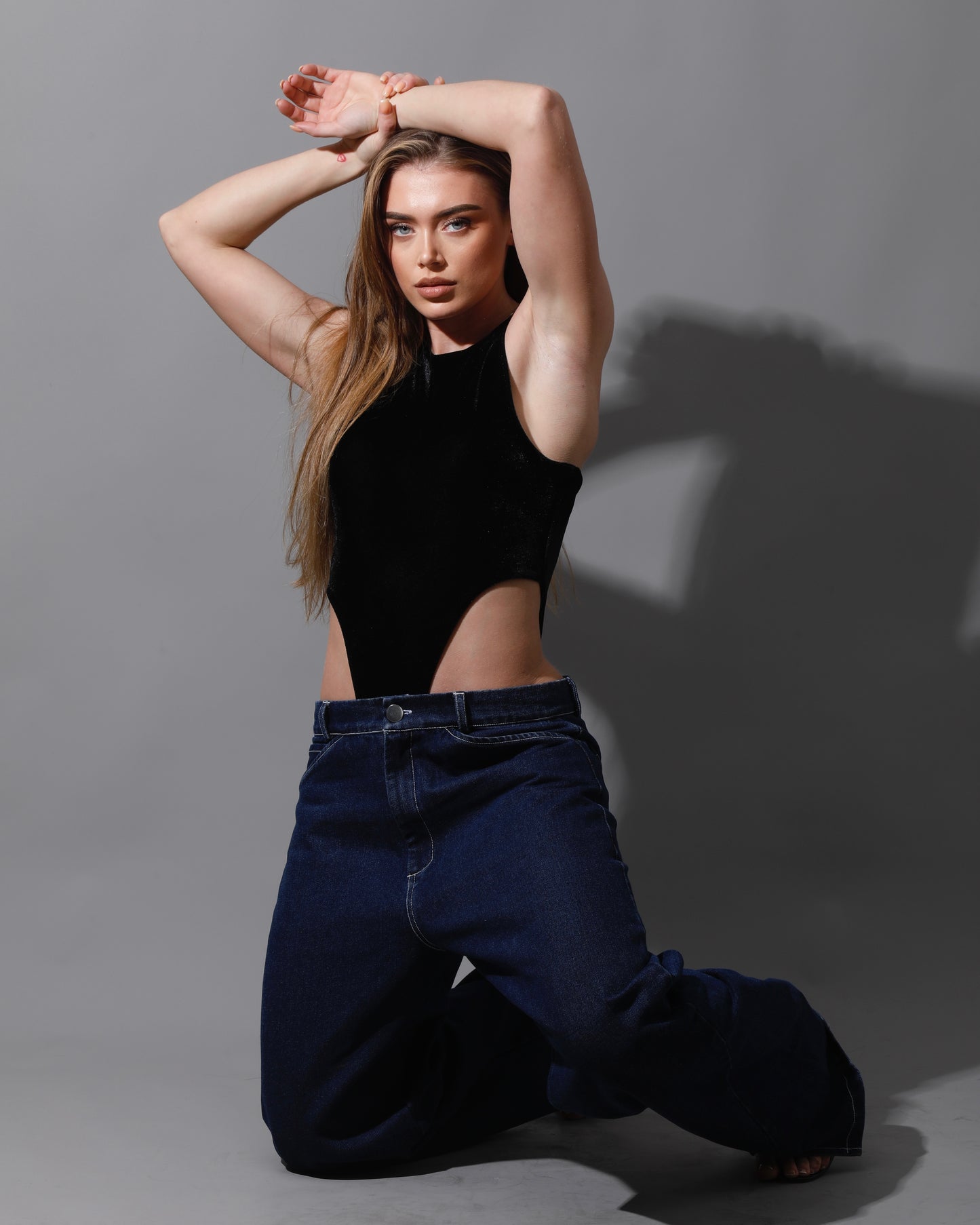 Velvet Body Suit - Black
