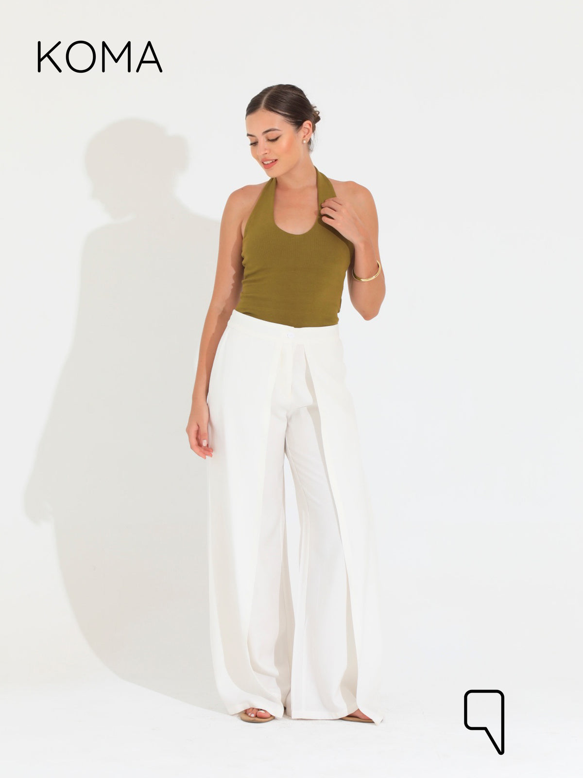 Kendra Double Layer Trousers - White