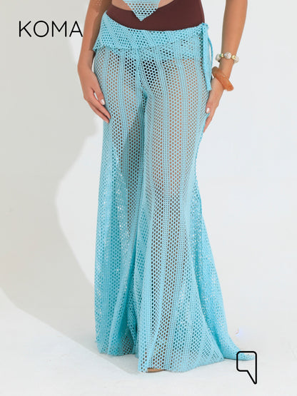 Paula Flare knitted Pants - Mint