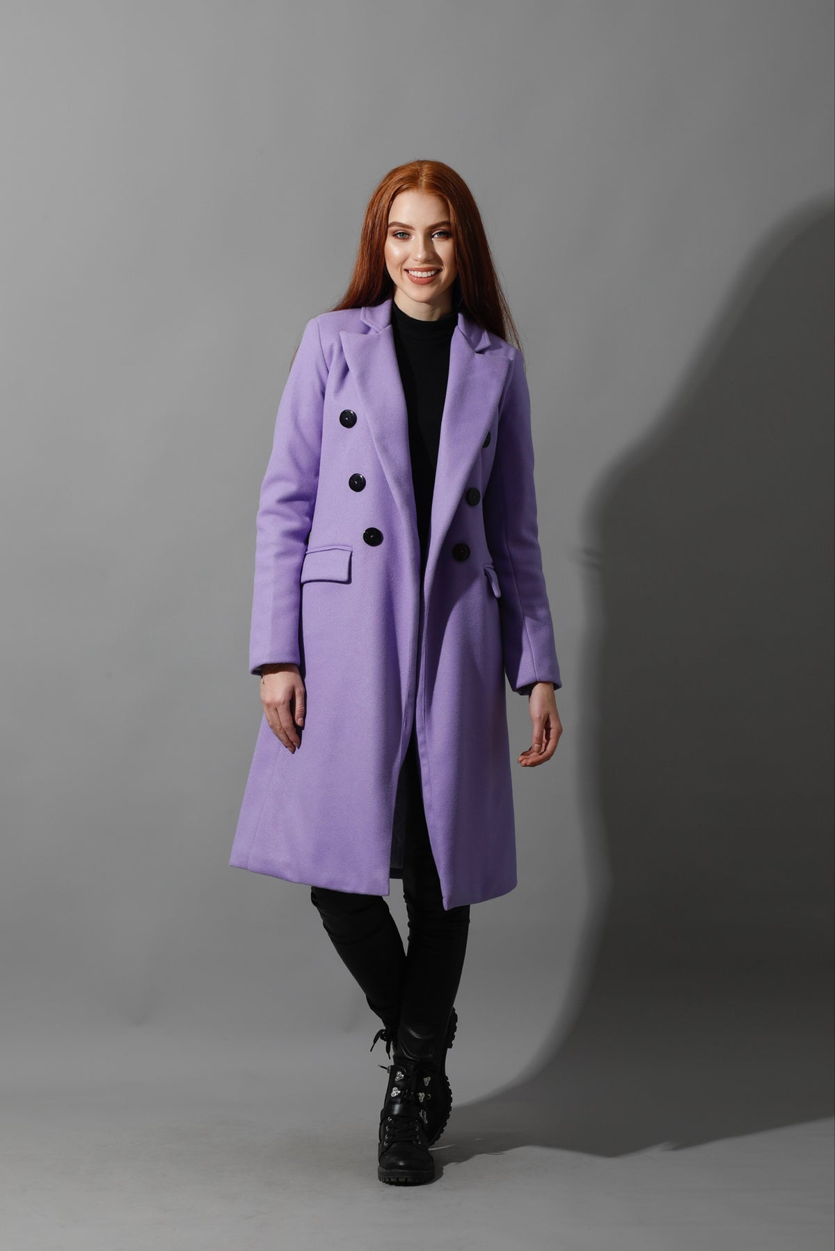 Front Open Coat - Lavender