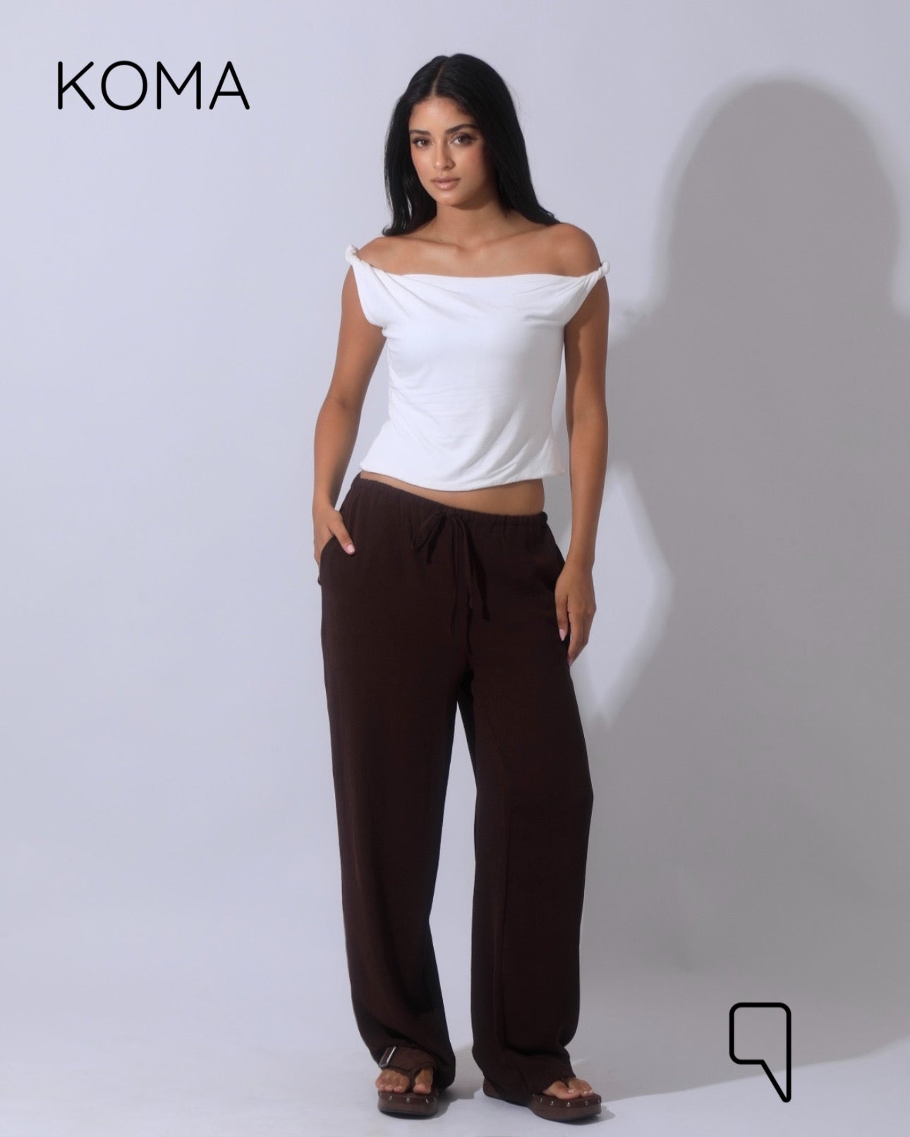 Elsie Lose Fit Trousers - Brown