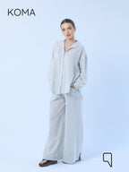 Matilda Long Sleeves Shirt - Striped Olive