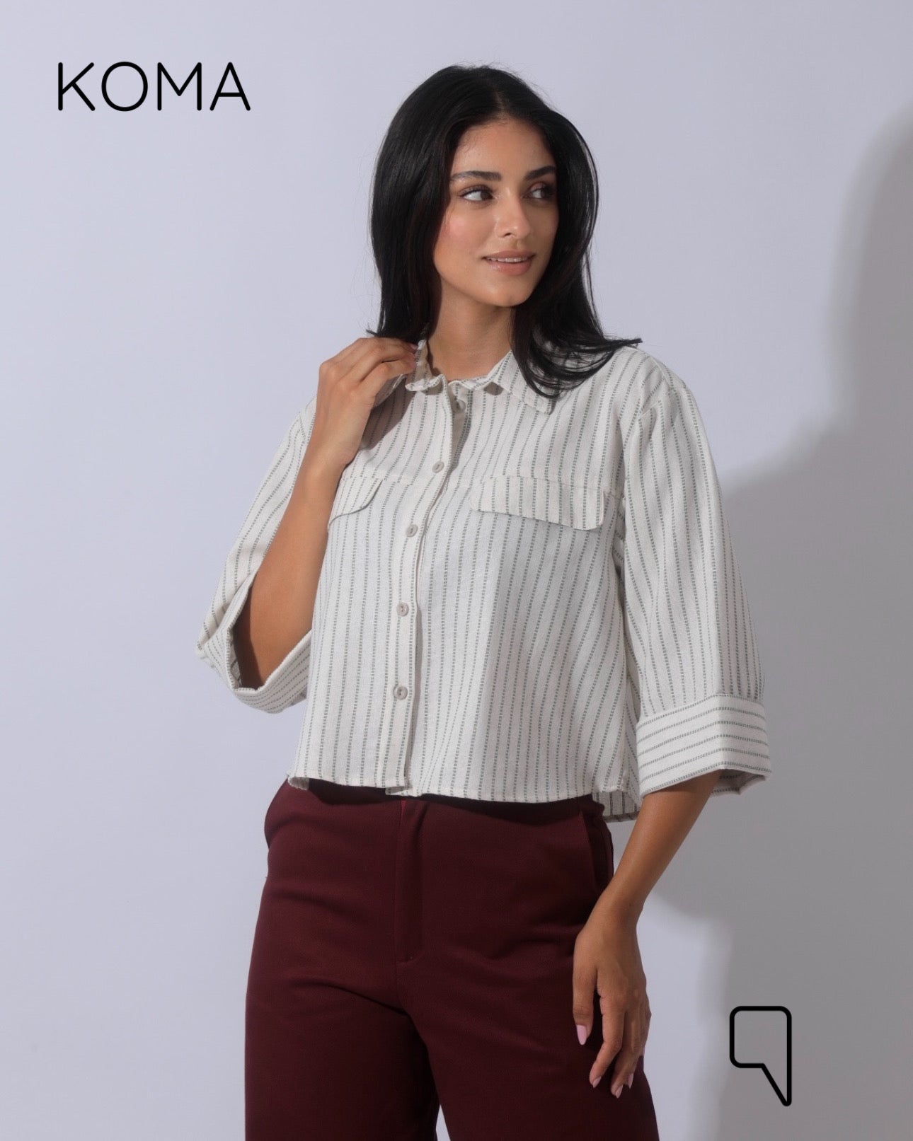 Paloma Striped Blend Shirt - Olive