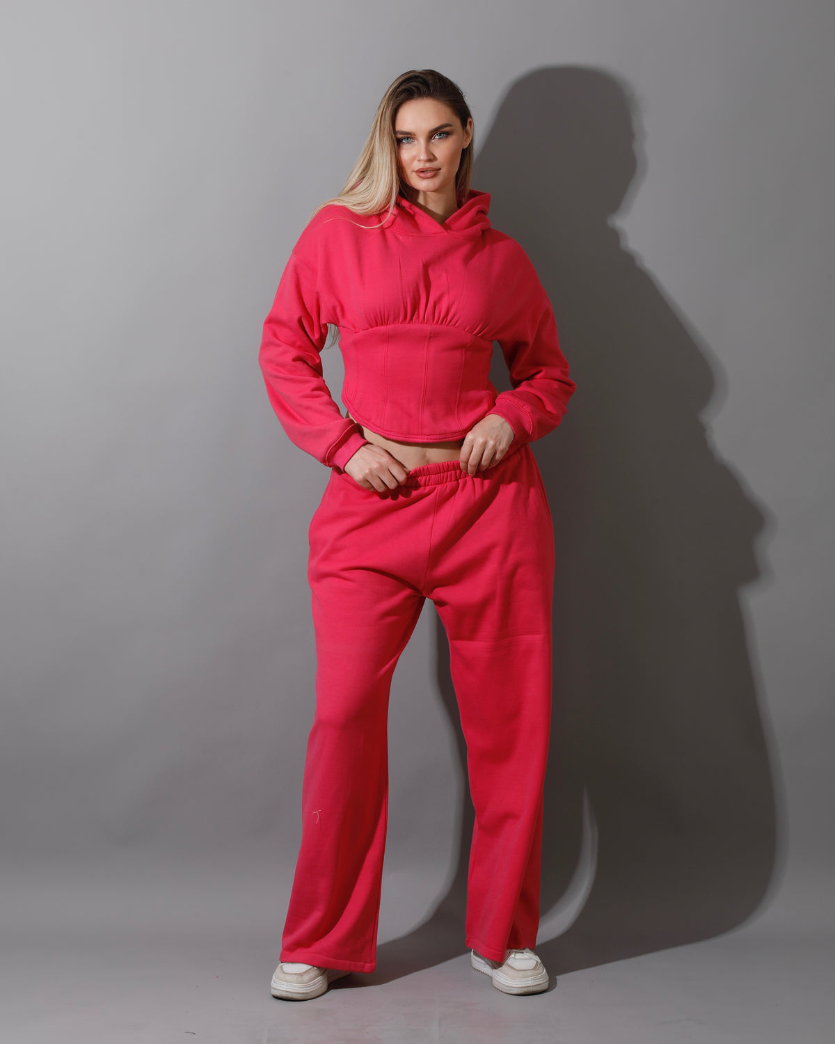 Corset Hoodie & Pants Set - Barbie Pink