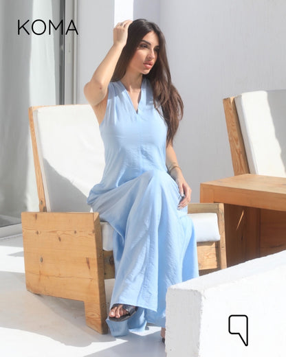 Paulina V Neck Maxi Dress - Maroon