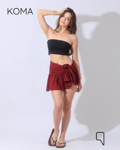 Patricia Tied Up Skirt - Maroon