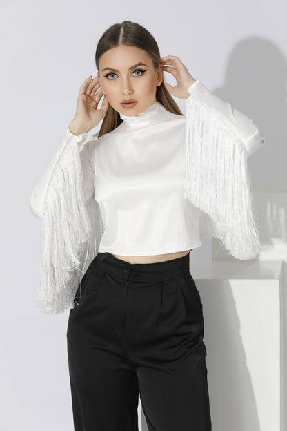 Fringed Blouse - White
