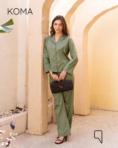 Della Pajama Shirt - Matcha