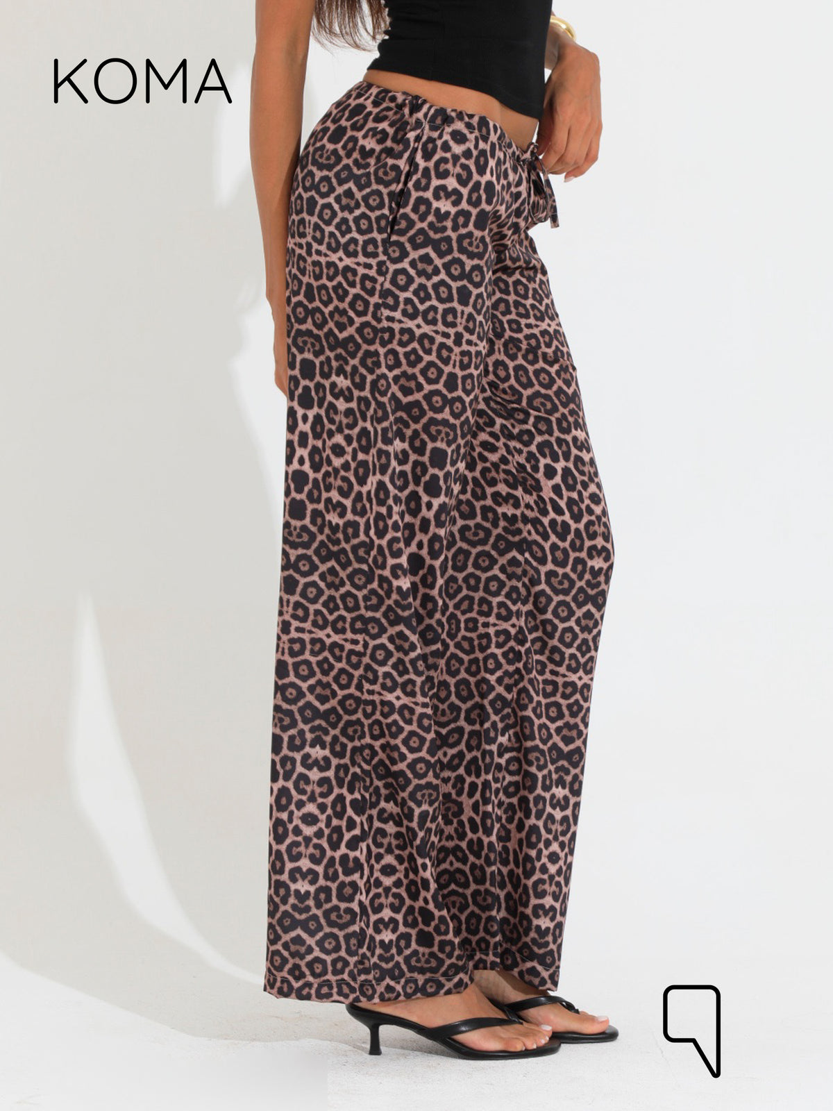 Elsie Lose Fit Trousers - Multicolored Tiger