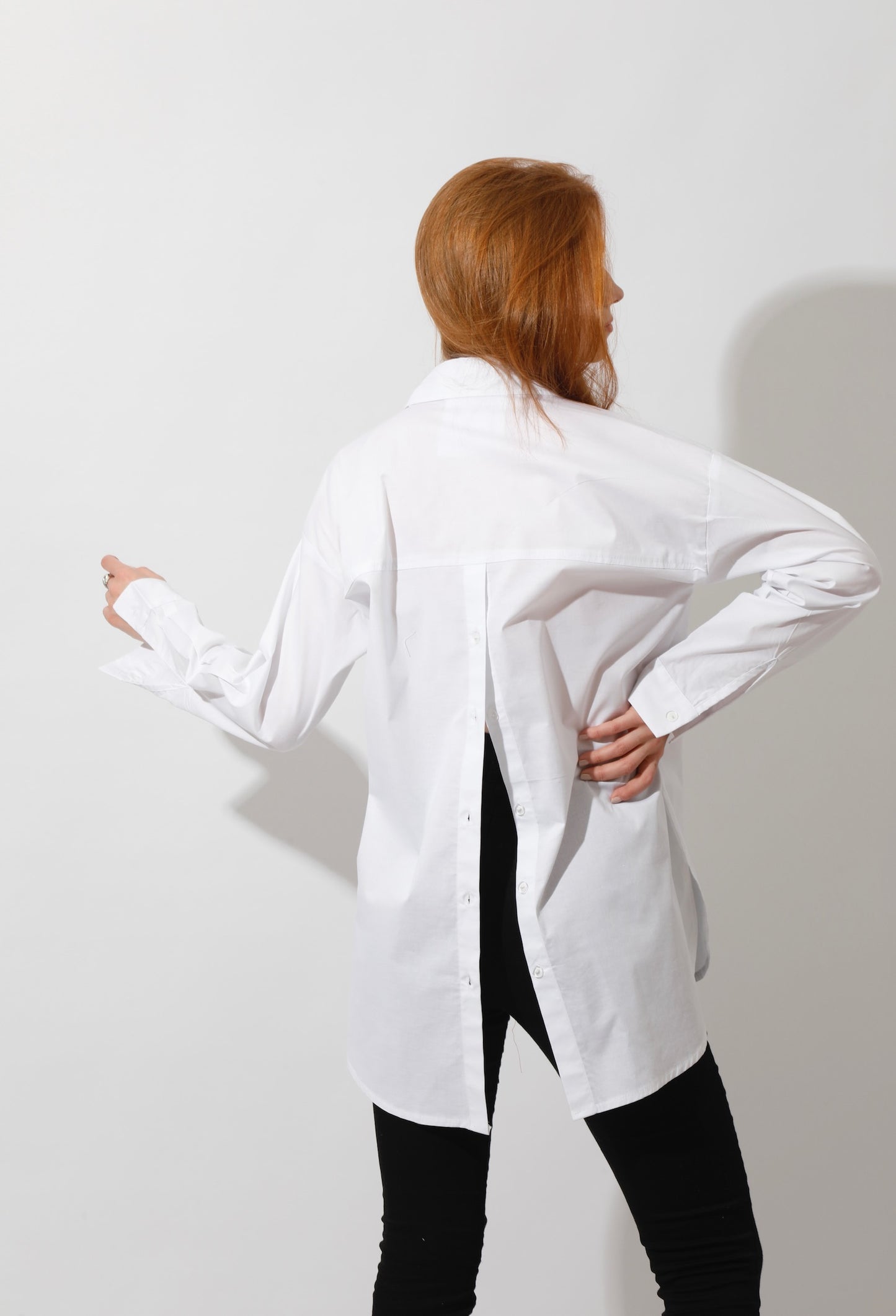 Buttons Back Shirt - White