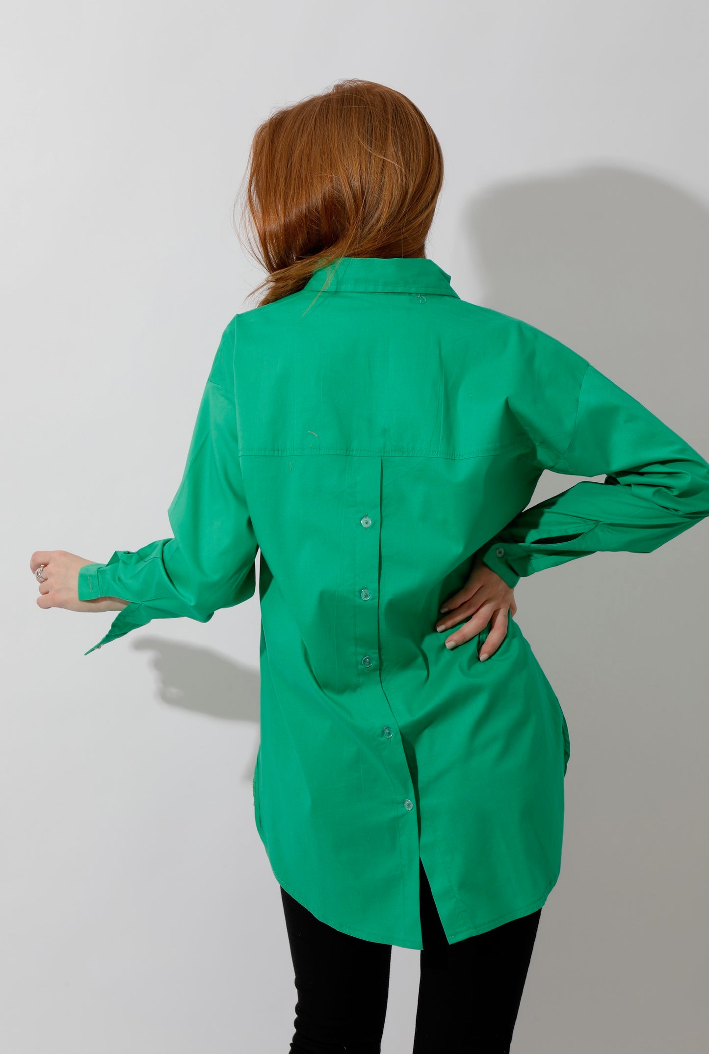 Buttons Back Shirt - Green