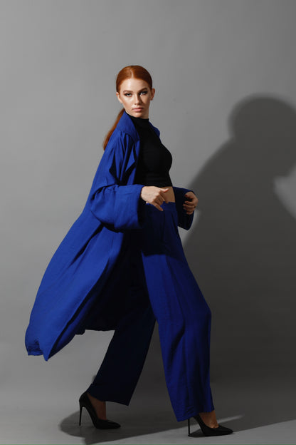 Long Cardigan - Electric Blue