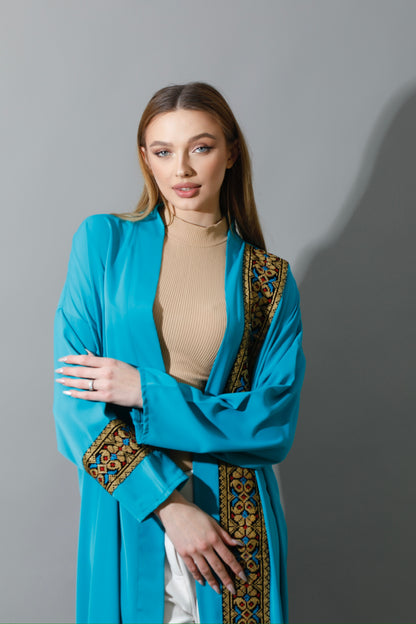 Long CBH Kaftan - Turquoise