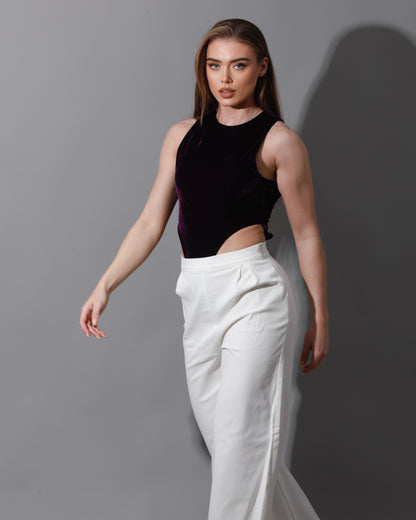Velvet Body Suit - Purple