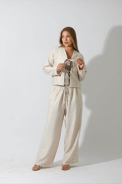 Co-Ord Short Cardigan - Beige