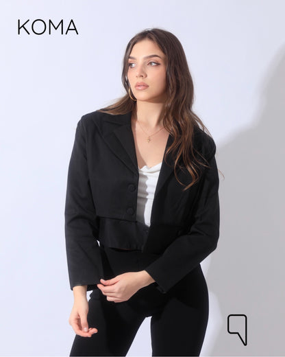 Catherine Fitted Trench Jacket - Black