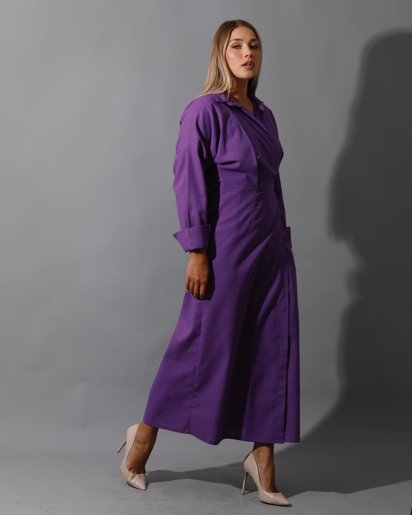 Wrapped Maxi Dress - Purple