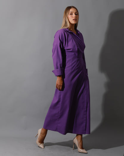 Wrapped Maxi Dress - Purple