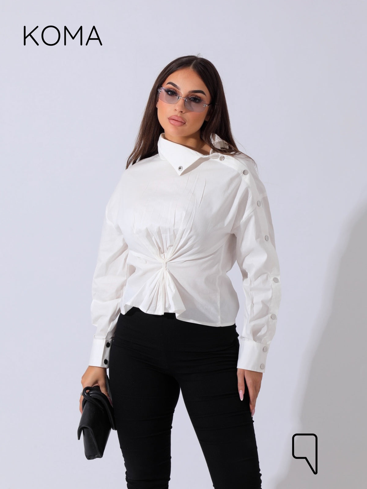 issy snap-button Shirt - OffWhite