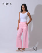 Maddelena Mini Flare Trousers - Pink