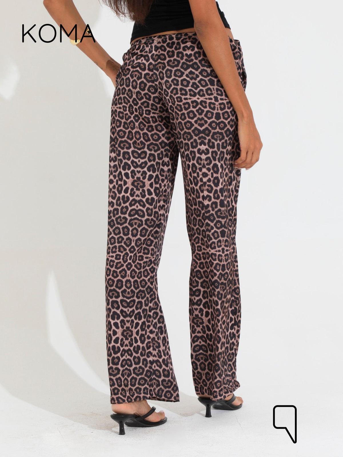 Elsie Lose Fit Trousers - Multicolored Tiger
