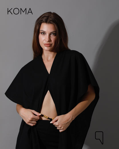 Piera Butterfly Co-Ord - Black