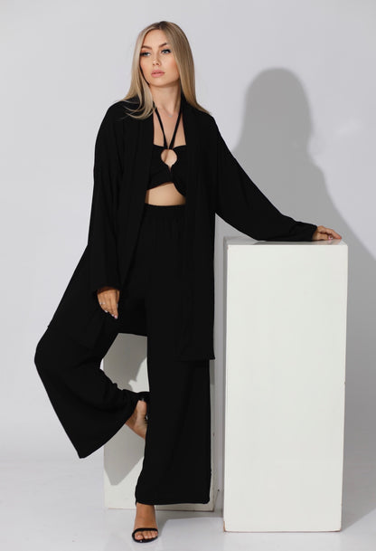 Co-ord Kimono - Black