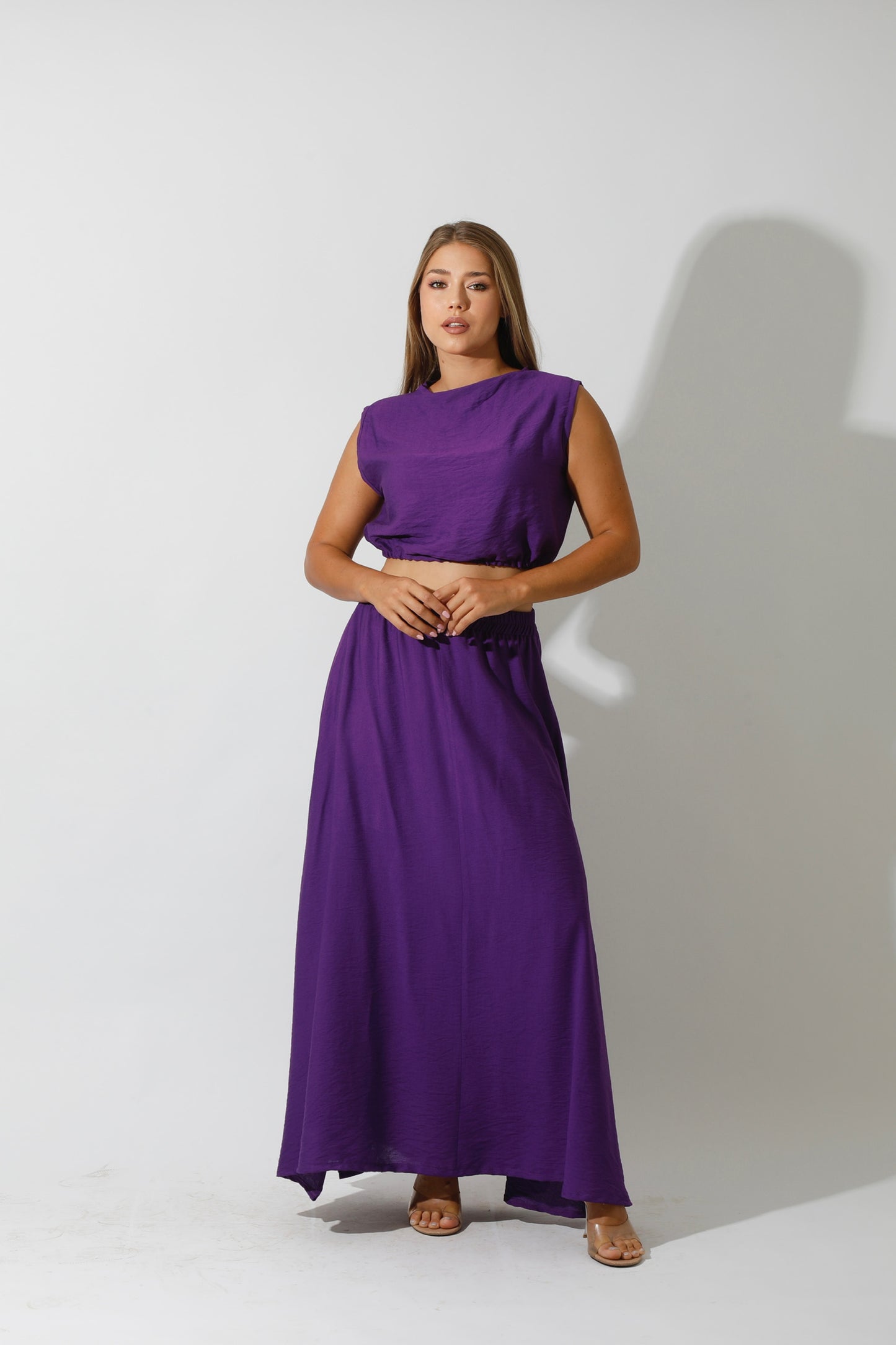 Co-Ord Crop Top - Purple