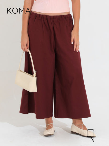 Violet Culottes Trousers - Maroon