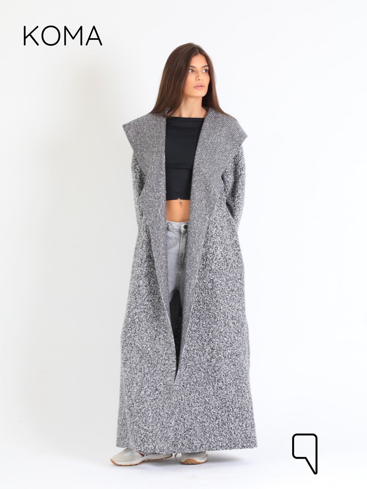 Arlette Hoodie Coat - Gray