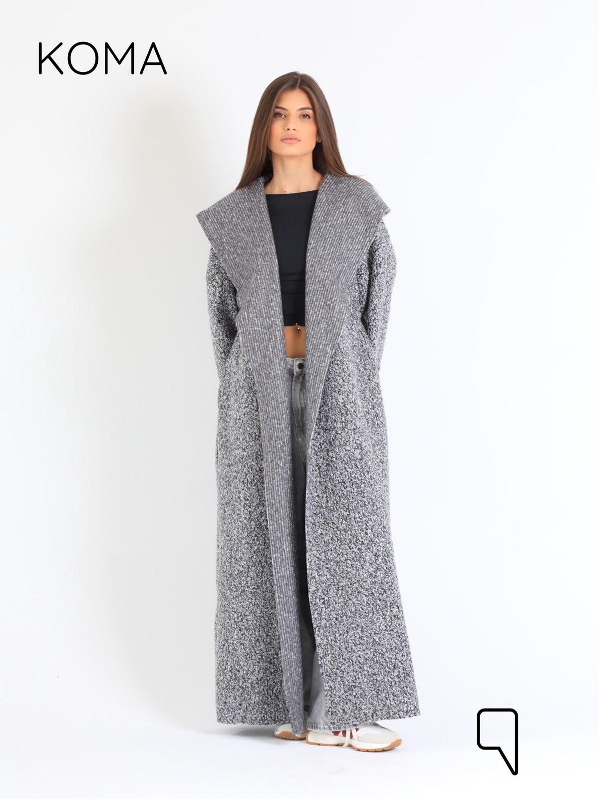 Arlette Hoodie Coat - Gray